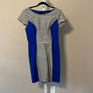 Sachin + Babi Blue and White Striped Midi Dress